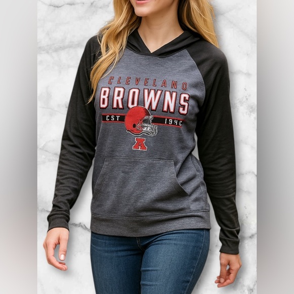 NFL Tops - NWOT NFL Apparel Cleveland Browns Hooded Jersey Size S